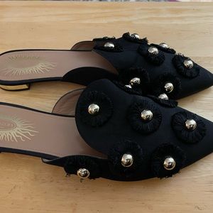 Aquazzura black mules